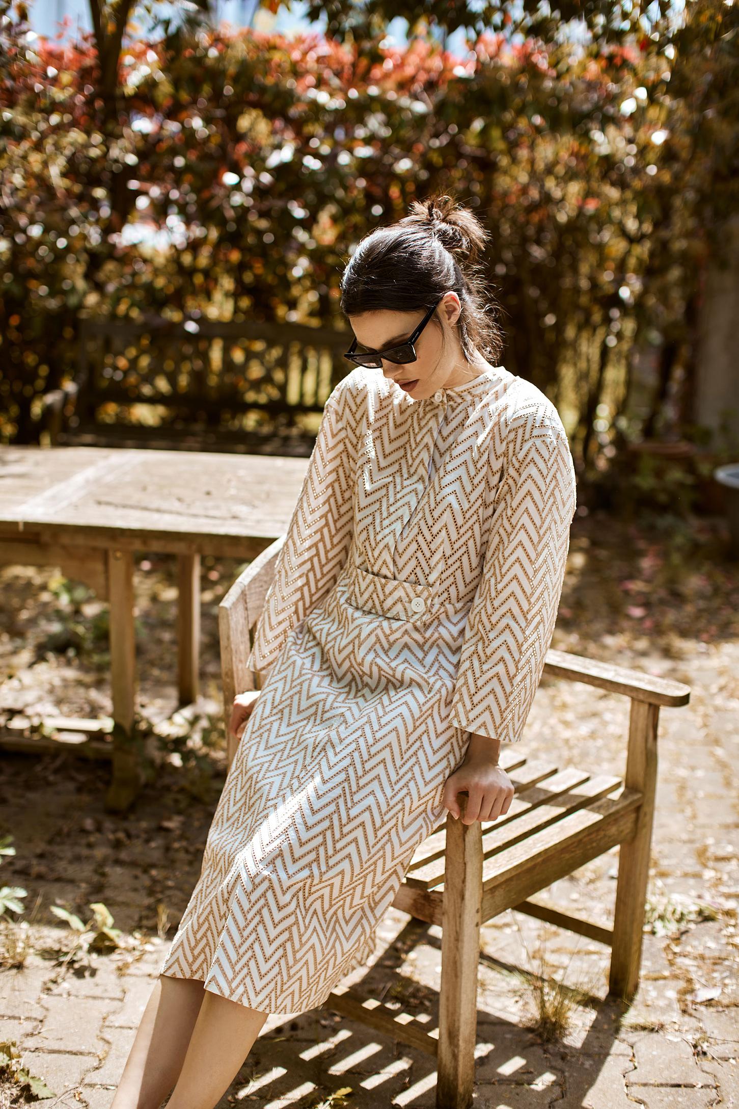 Stephanie pothen, fashion collection, designer collection,, fashion photography, modefotografin, beige dress