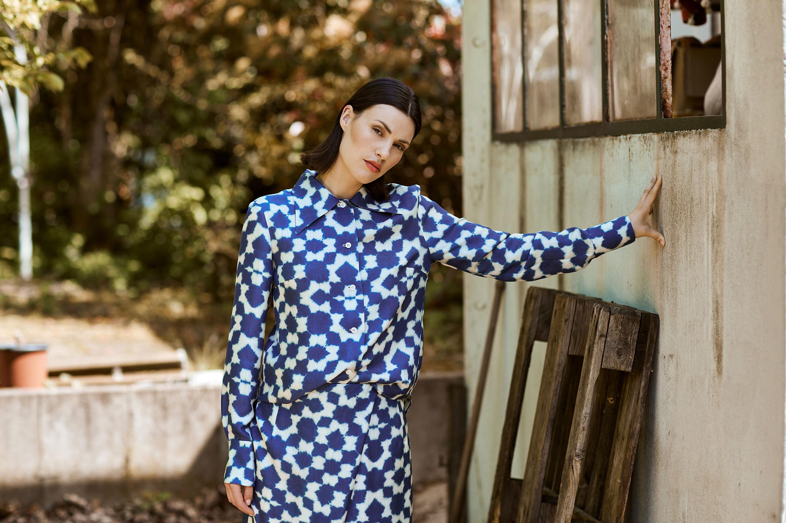 Stephanie pothen, fashion collection, designer collection,, fashion photography, modefotografin, blue outfit